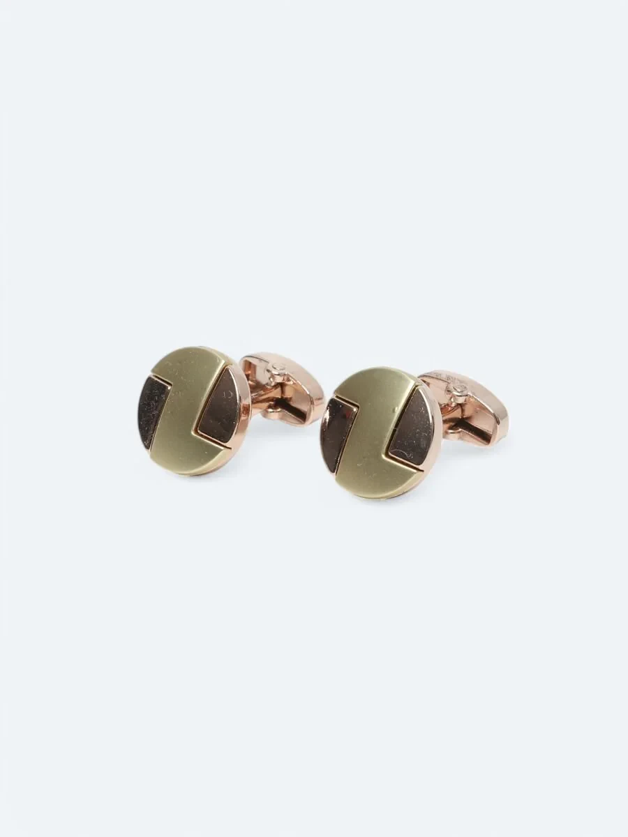 Gold Metal Cuff Link - 1