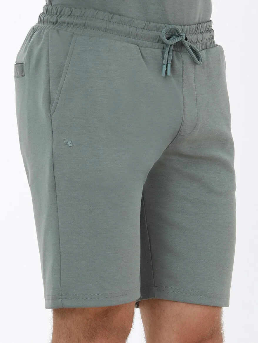 Green Knitting Jogging Fit Sport Bermuda - 3