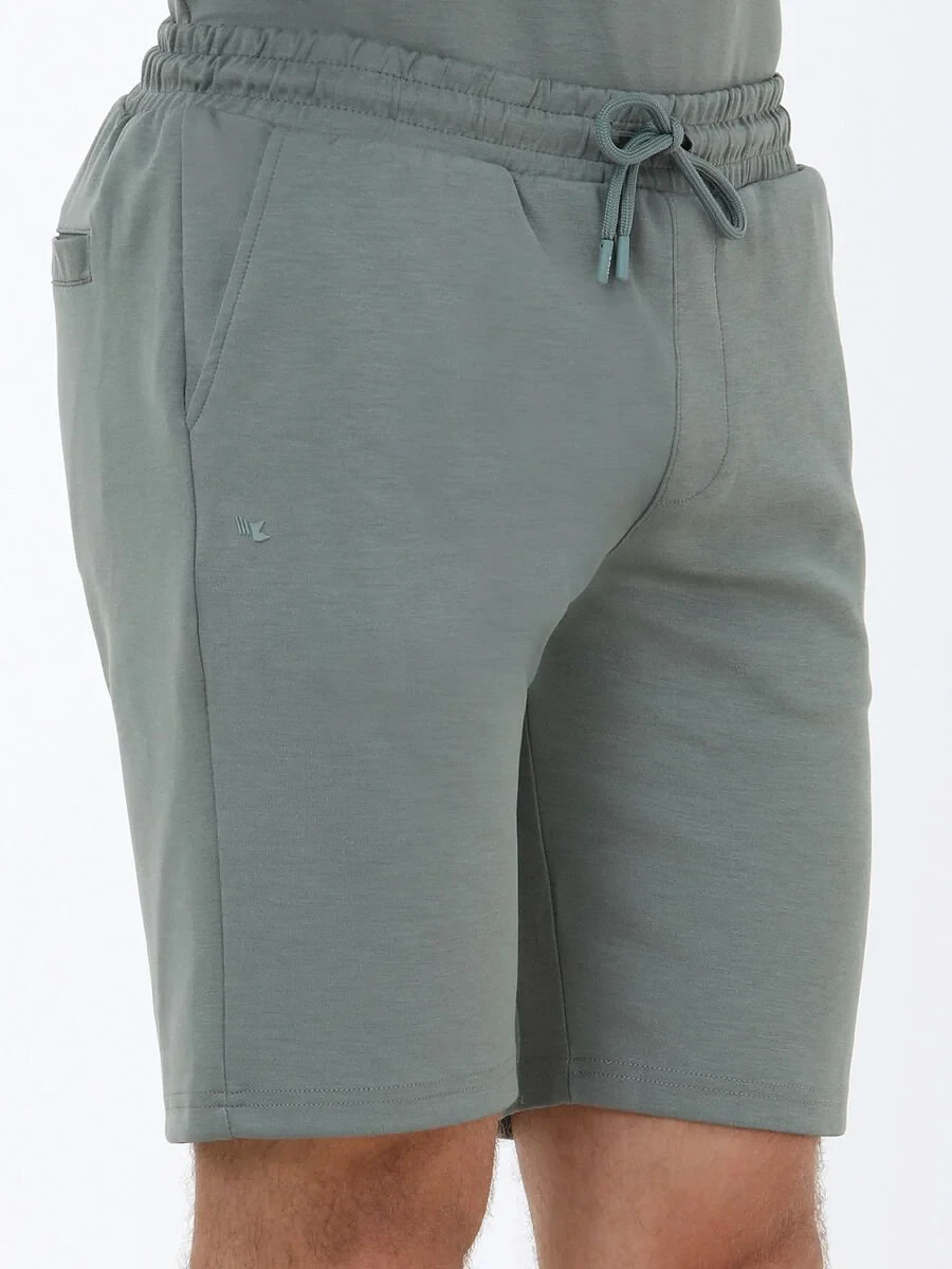 Green Knitting Jogging Fit Sport Bermuda - 3