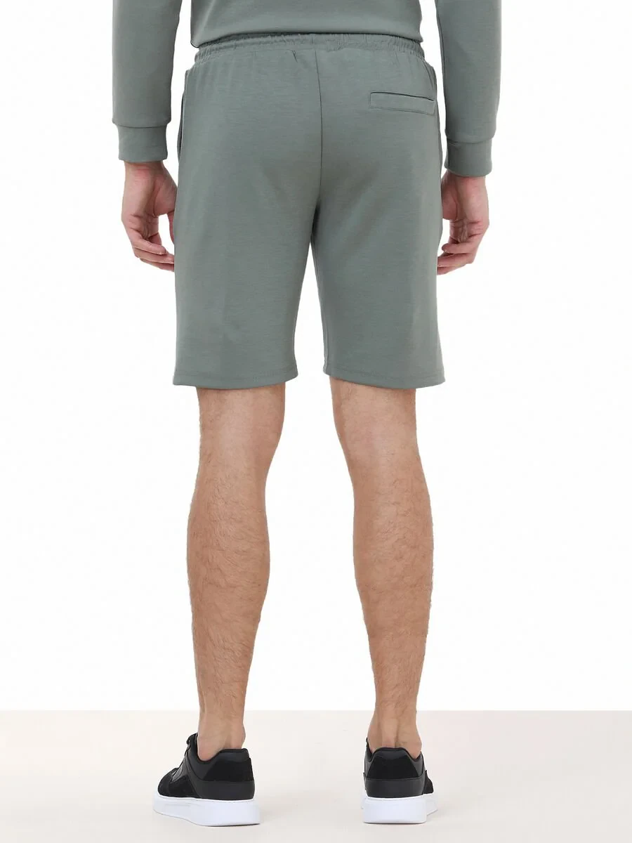 Green Knitting Jogging Fit Sport Bermuda - 4