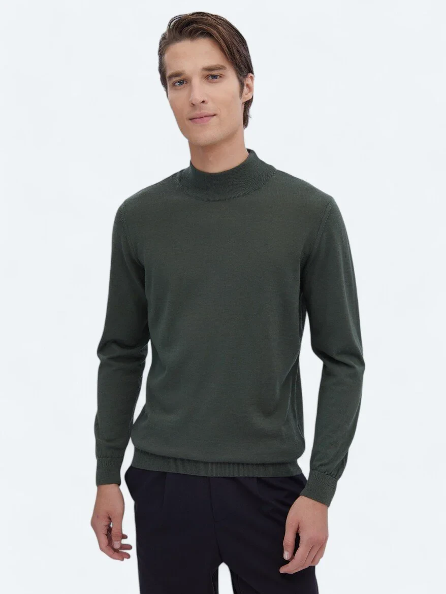 Green Knitwear Sweatshirt - 1