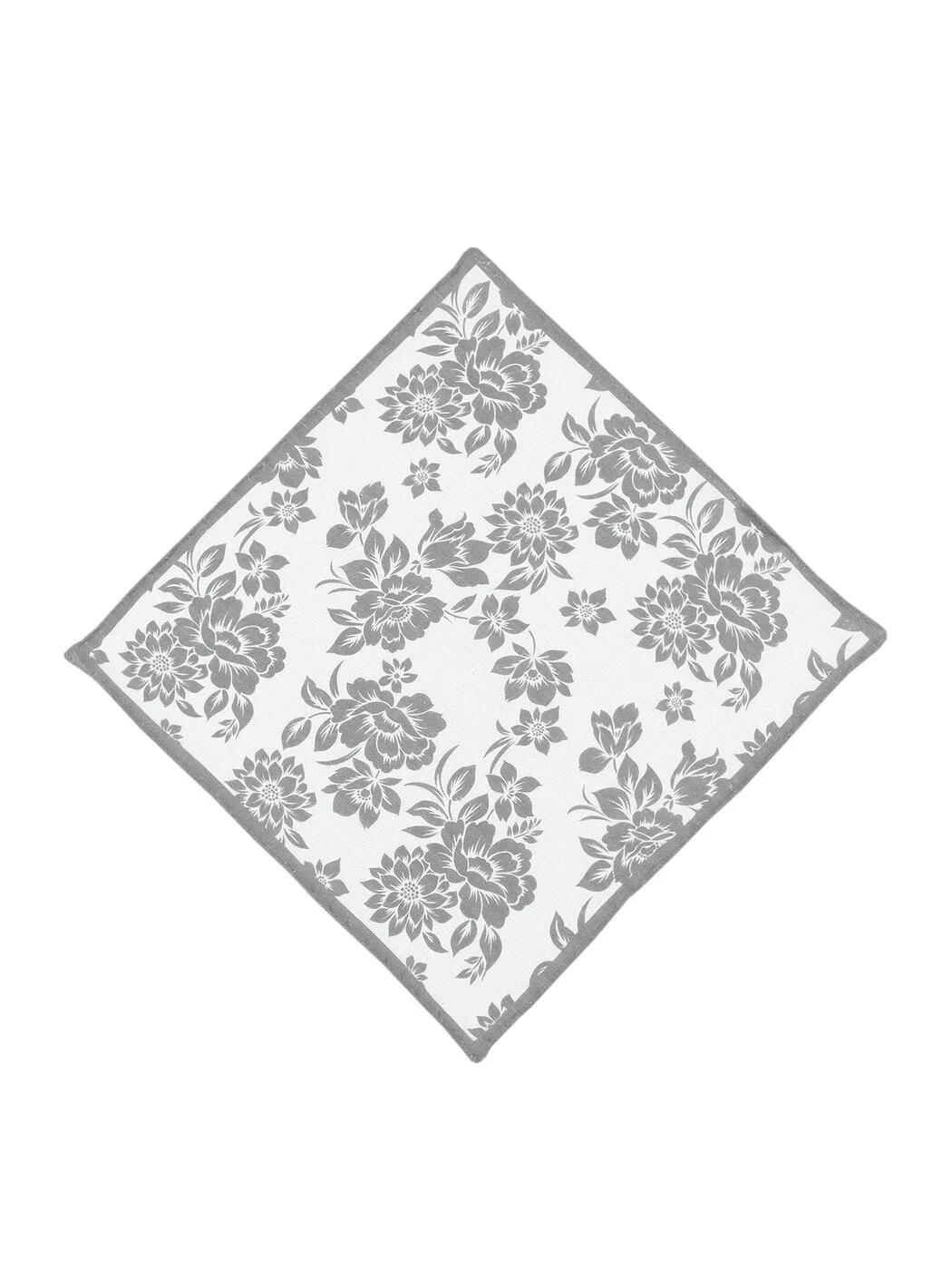 Grey %100 Keten Handkerchief 