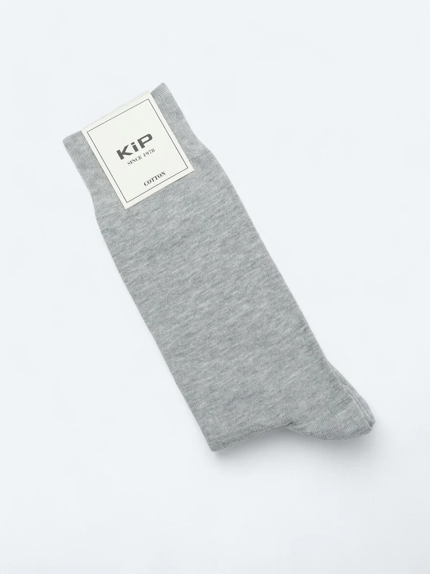Grey %75 Pamuk ,%23 Polyamid ,%2 Elastan Socks - 1