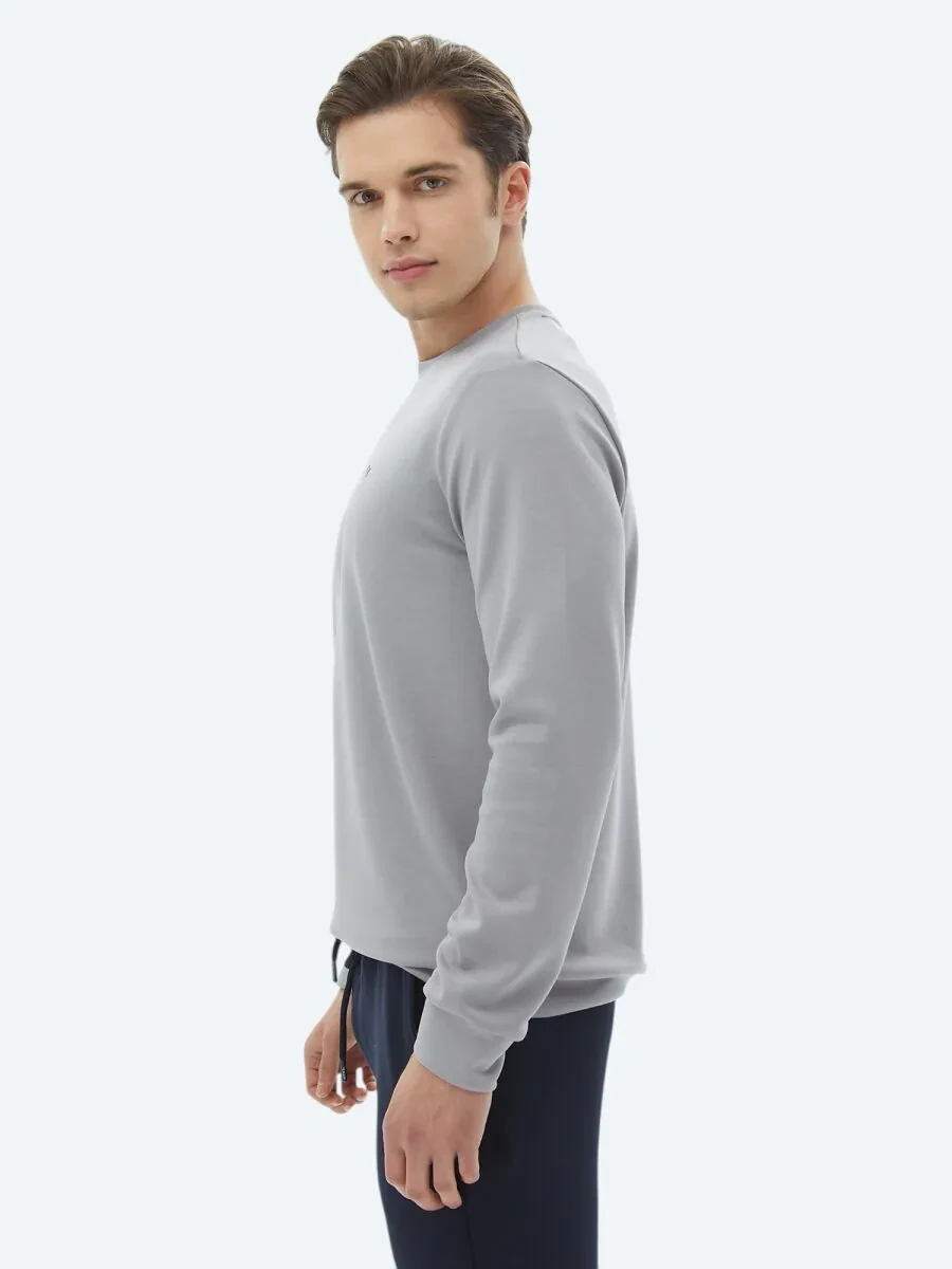 Grey Crew Neck Printed Sweatshirt - 6
