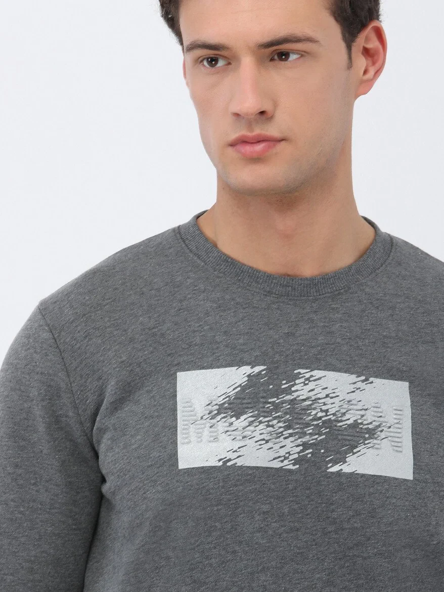Grey Crew Neck Sweatshirt - 4