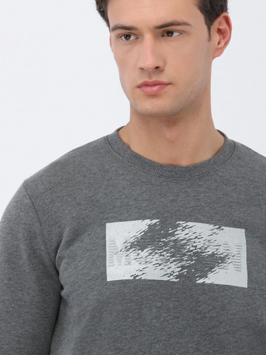 Grey Crew Neck Sweatshirt - 4