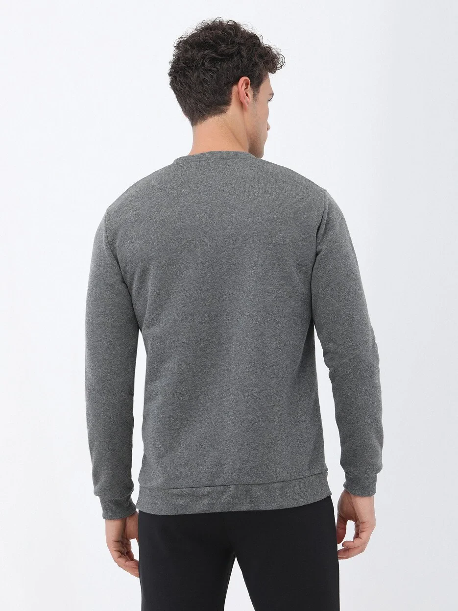 Grey Crew Neck Sweatshirt - 5
