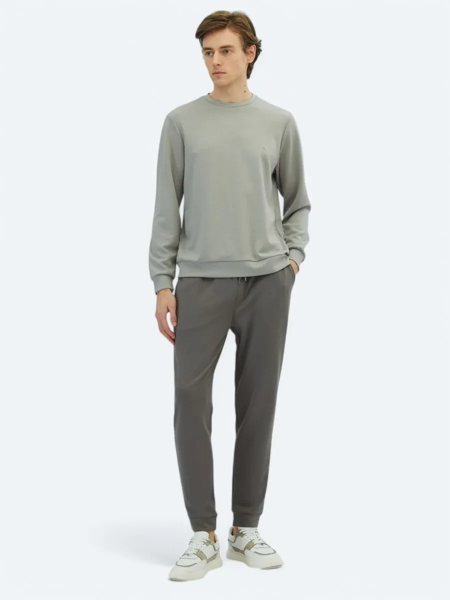 Grey Crew Neck Sweatshirt - 3