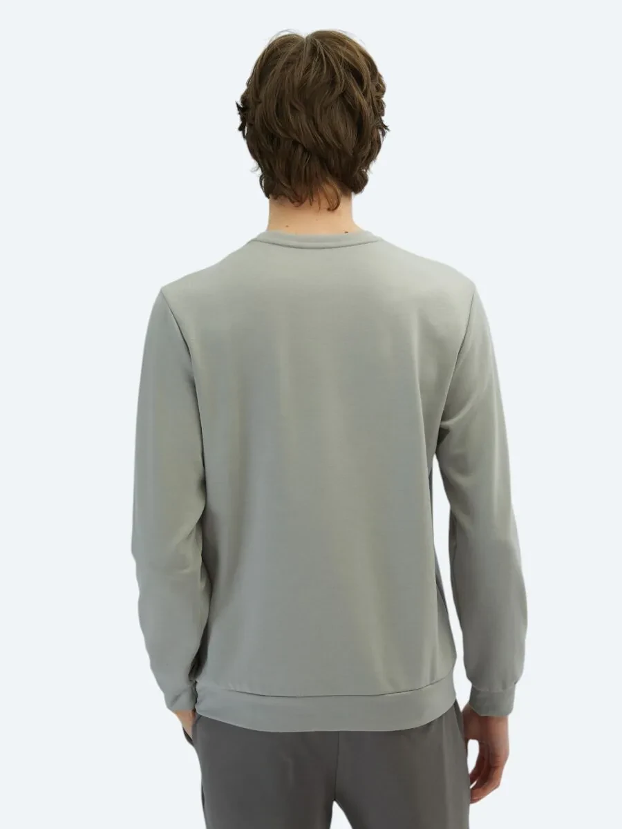Grey Crew Neck Sweatshirt - 5