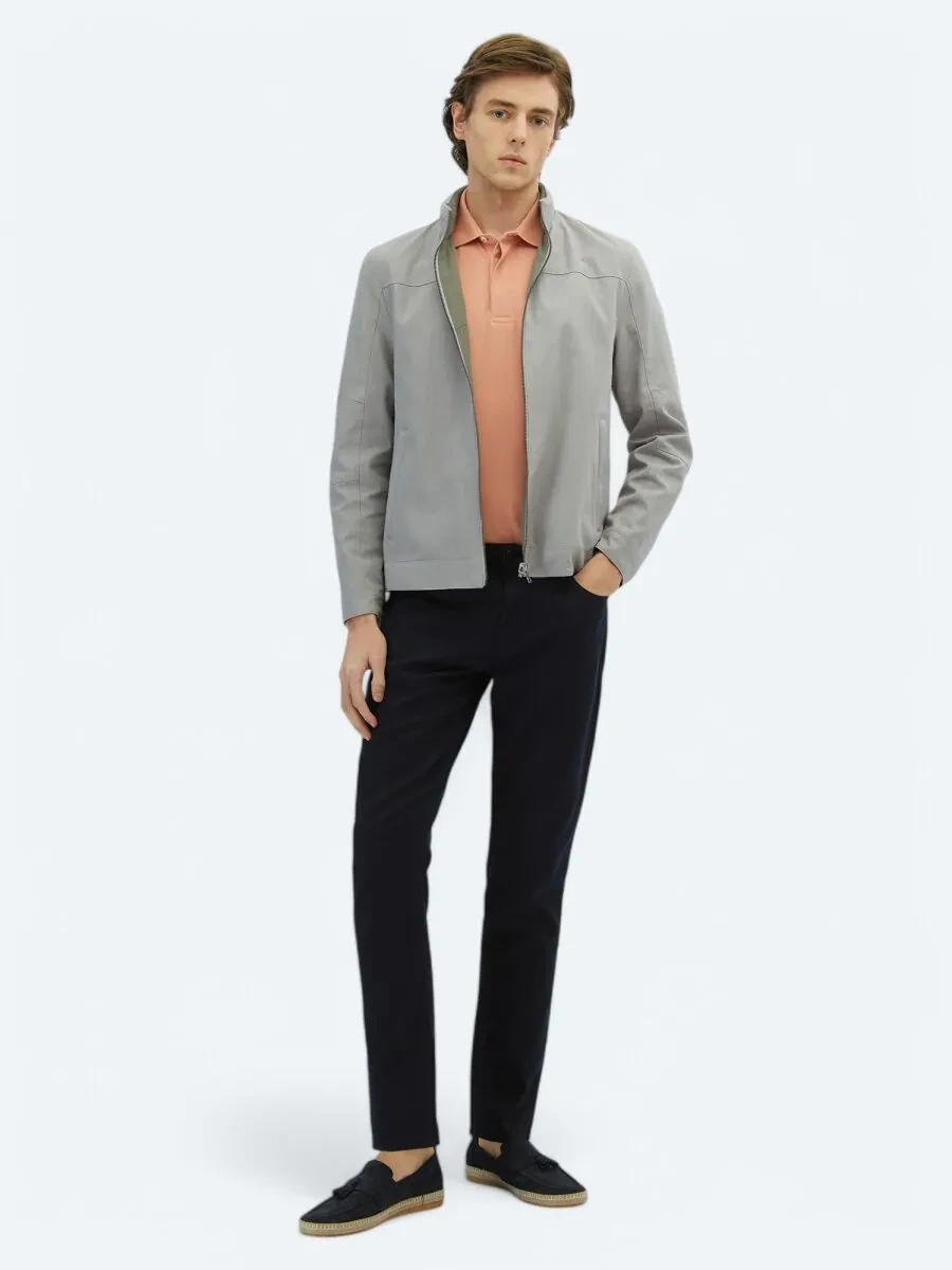 Grey Double-Sided Weaving Coat - 3