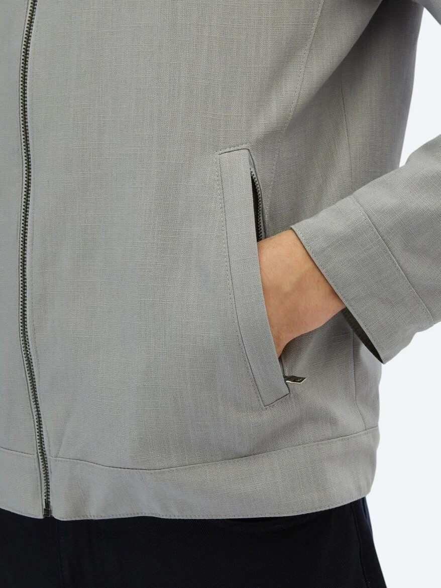 Grey Double-Sided Weaving Coat - 7