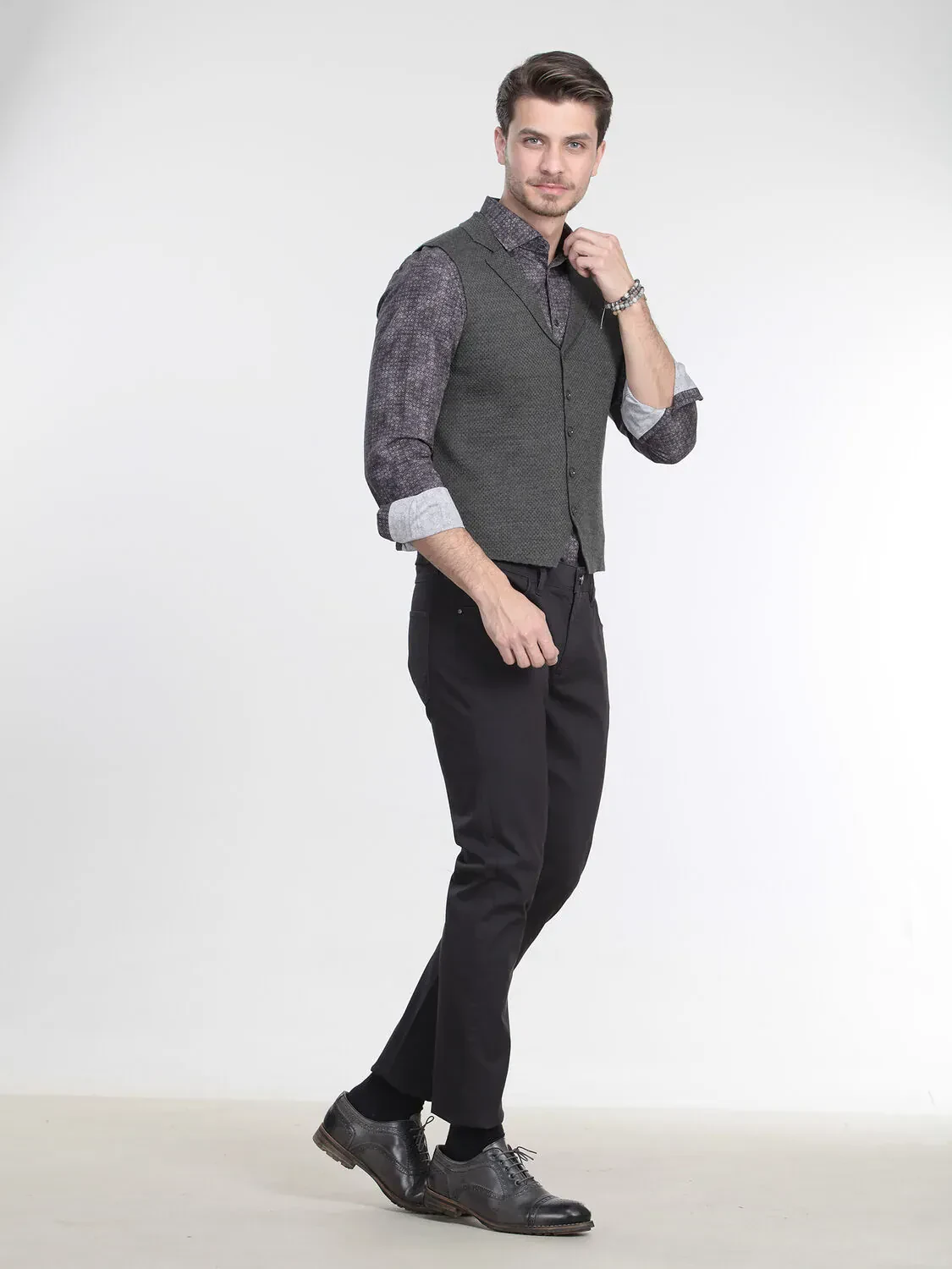Grey Knit Vest - 3