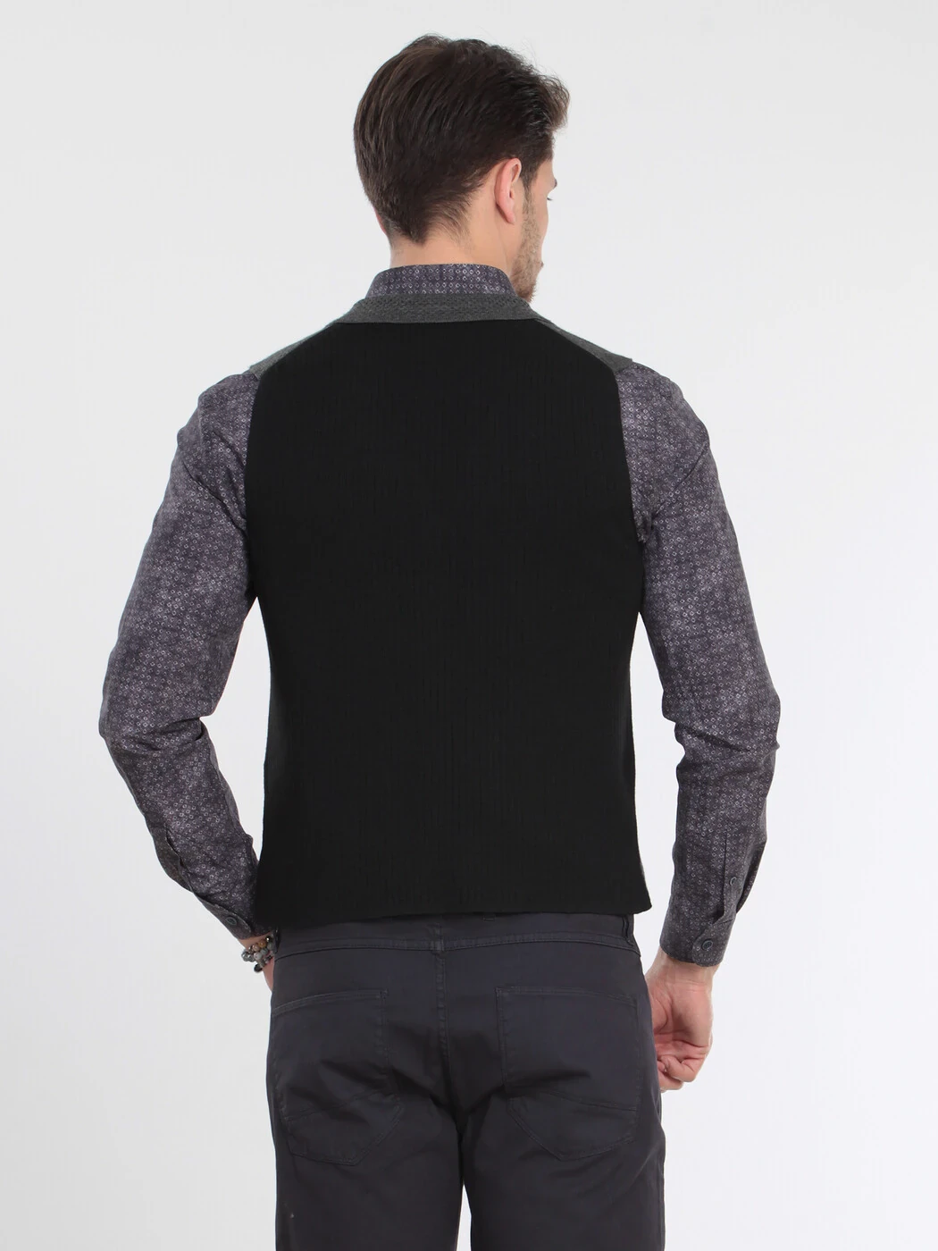 Grey Knit Vest - 5