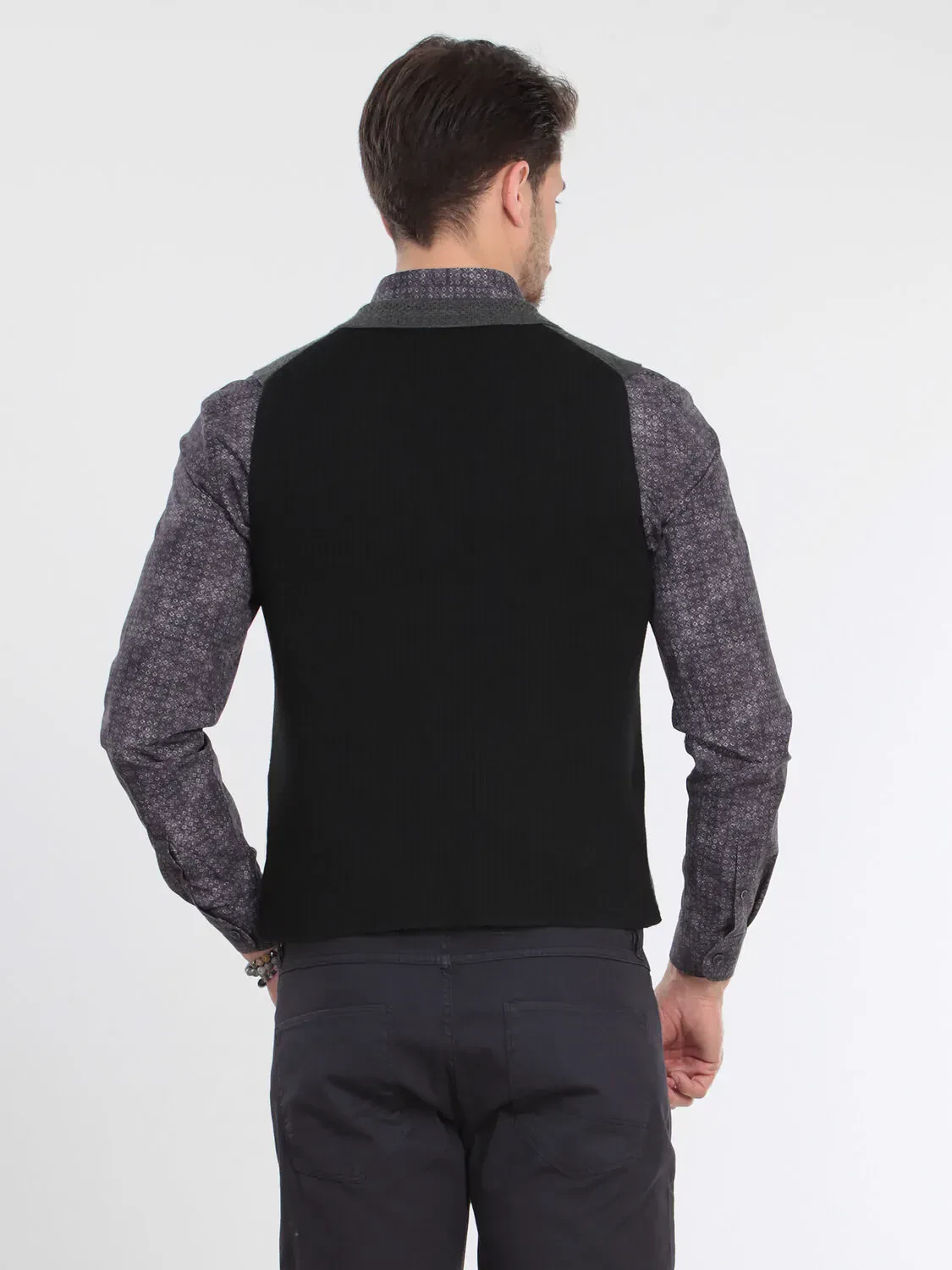 Grey Knit Vest - 5