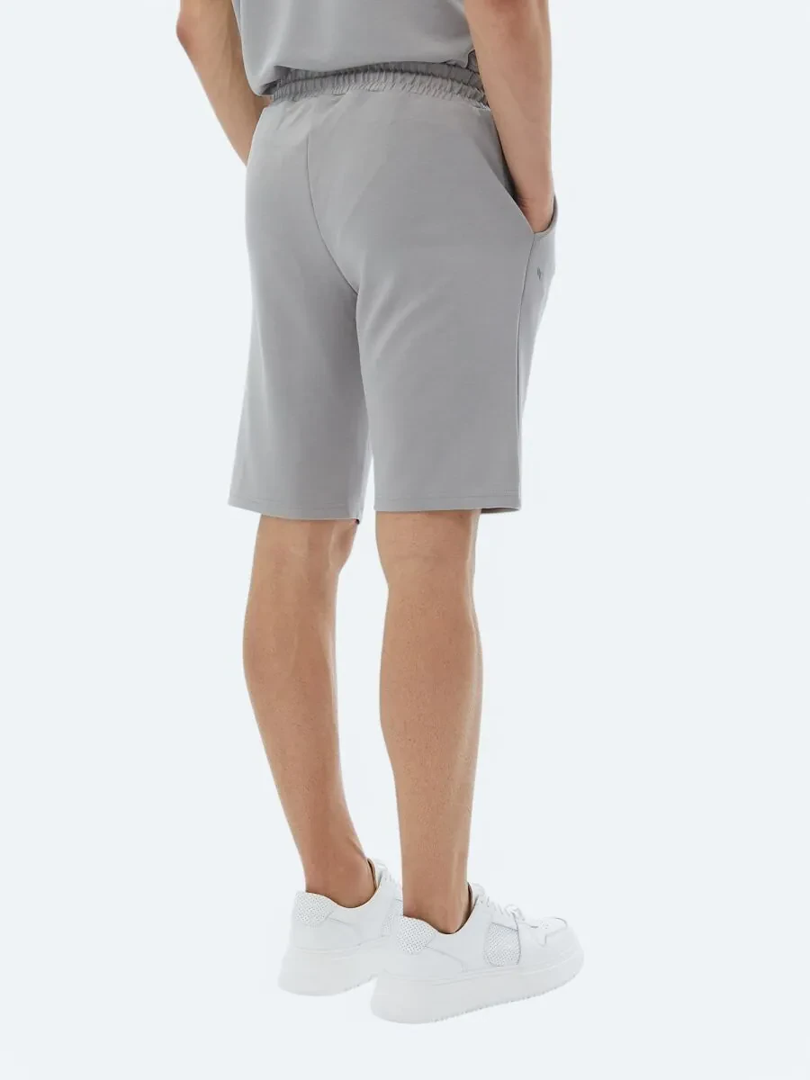 Grey Knitting Jogging Fit Casual Bermuda - 5