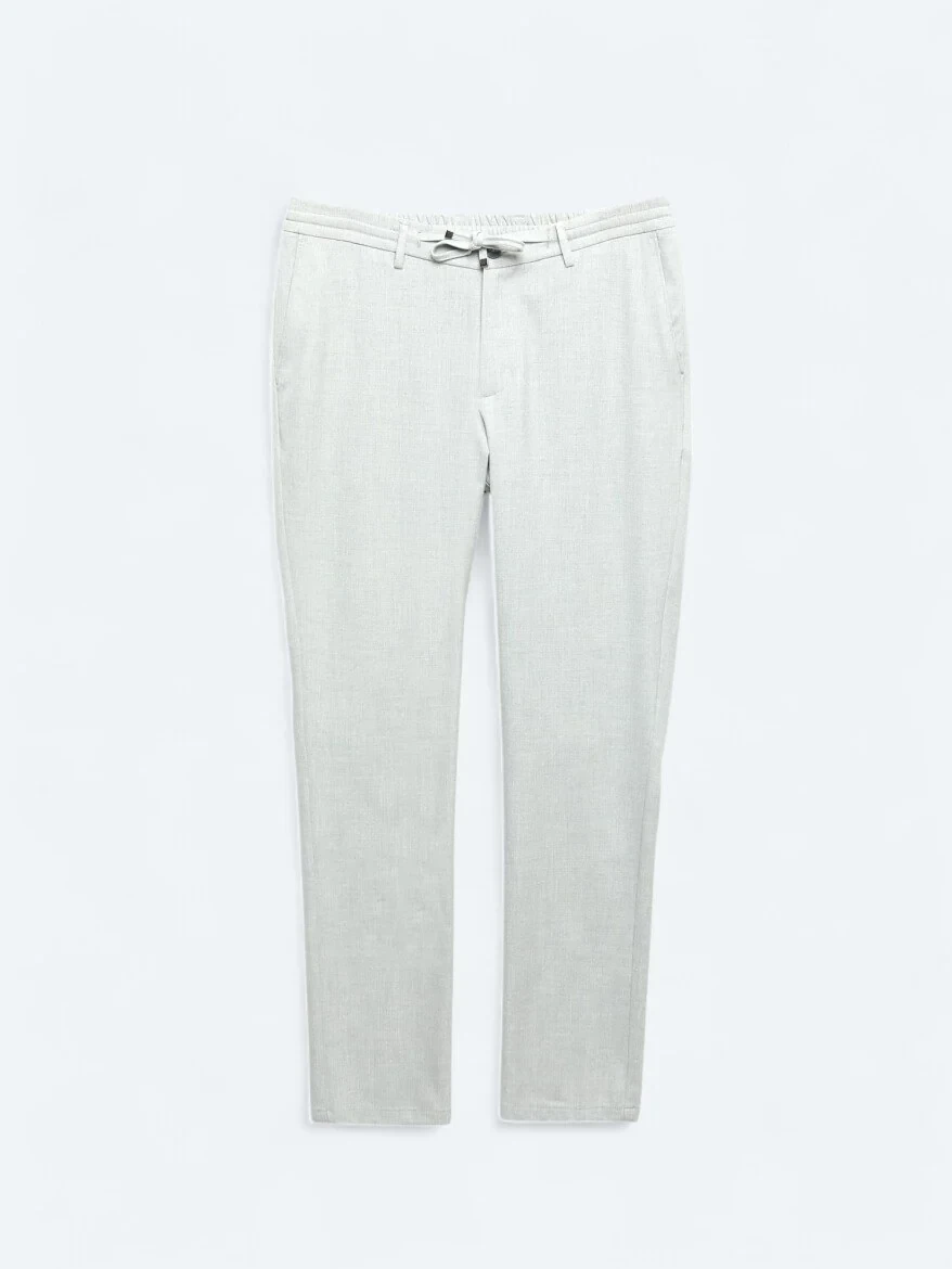 Grey Knitting Jogging Fit Casual Trousers - 5