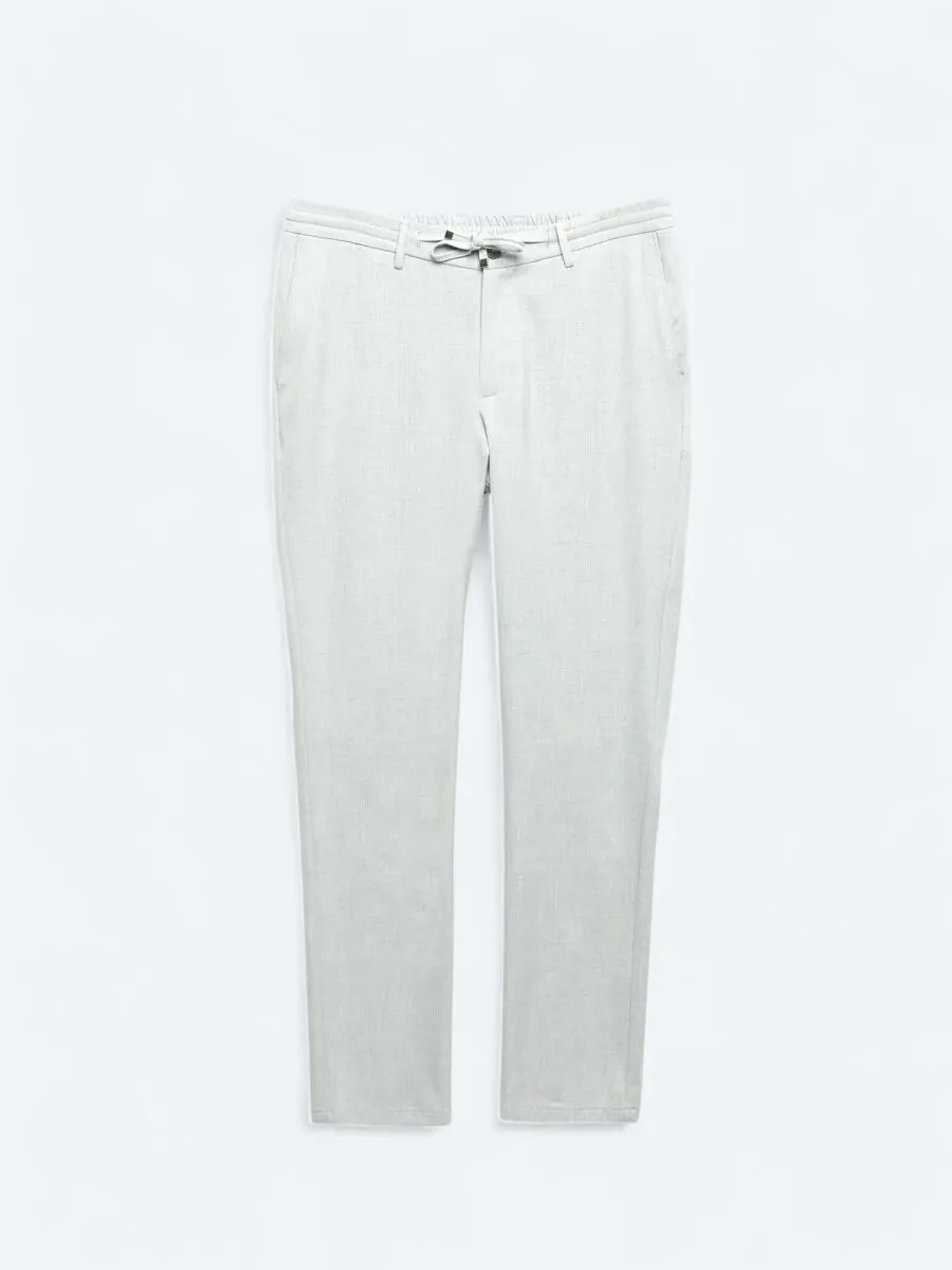 Grey Knitting Jogging Fit Casual Trousers - 5