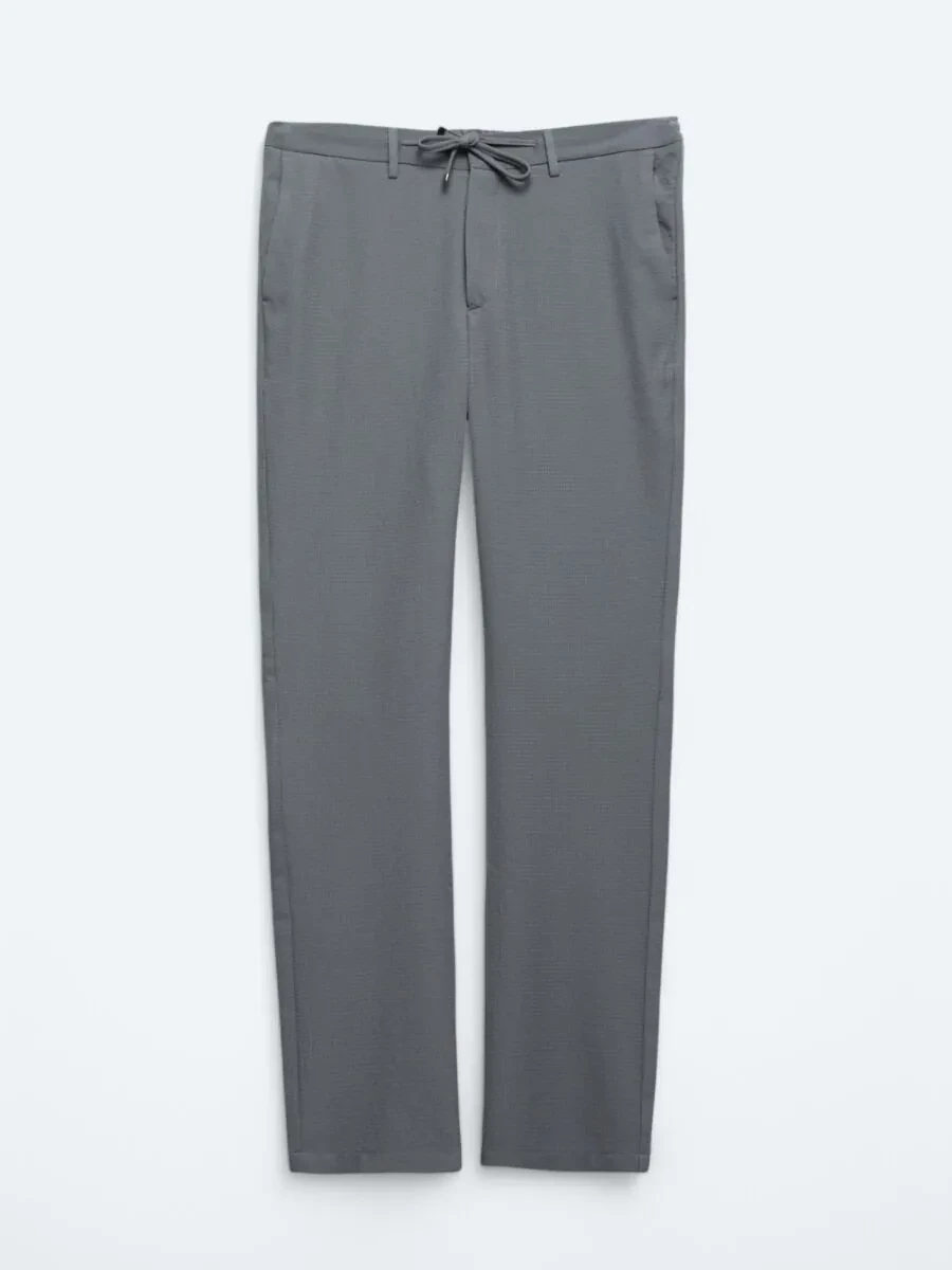 Grey Knitting Jogging Fit Casual Trousers - 5