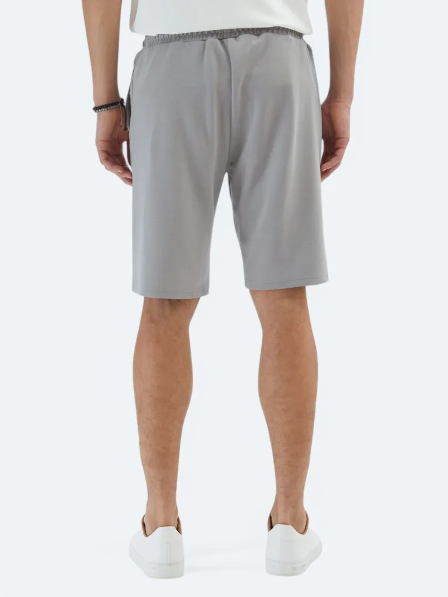 Grey Knitting Jogging Fit Sport Bermuda - 5