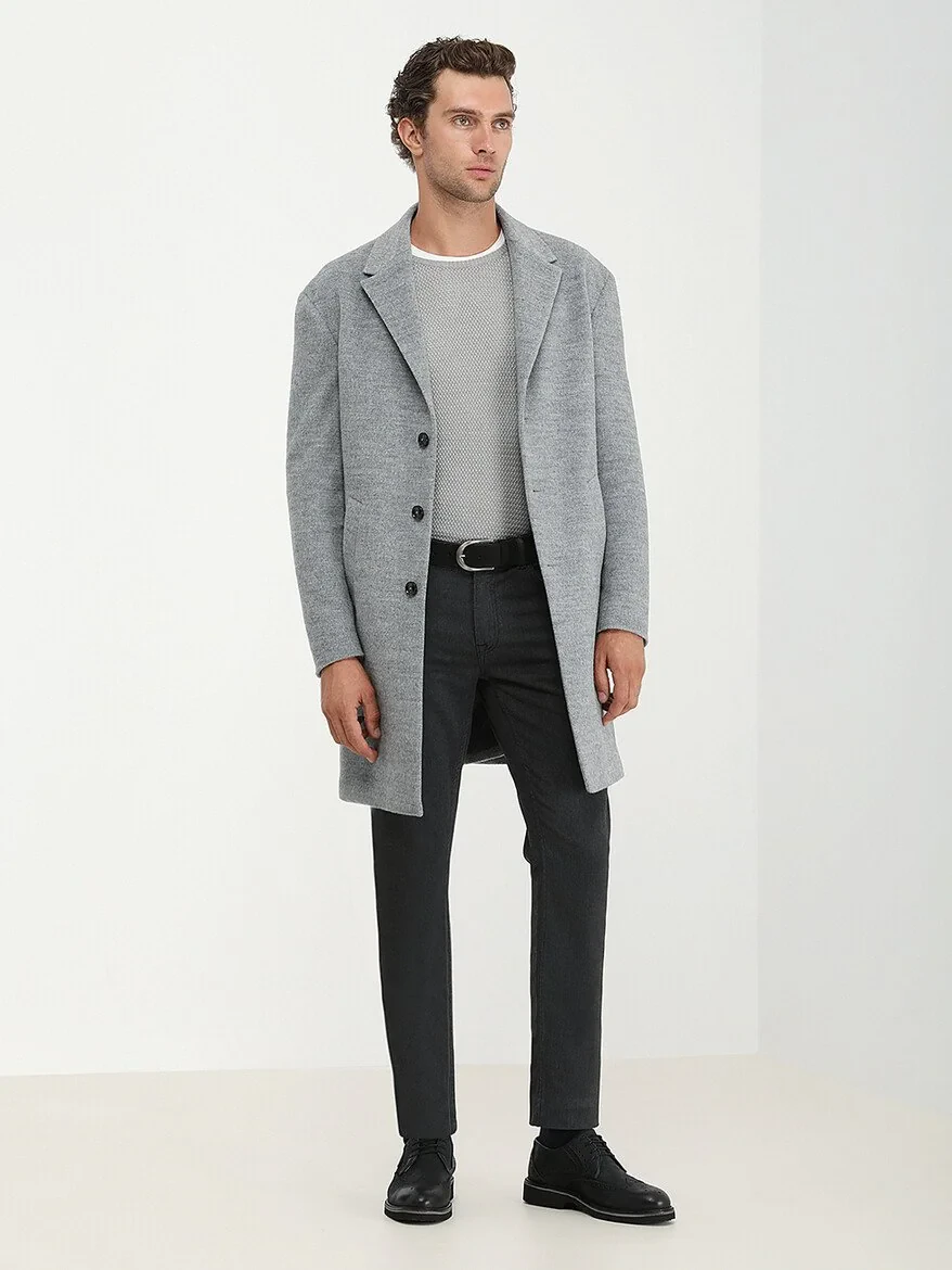Grey Knitting Overcoat - 3