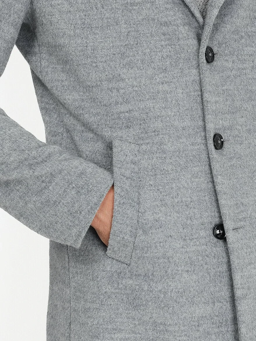 Grey Knitting Overcoat - 4