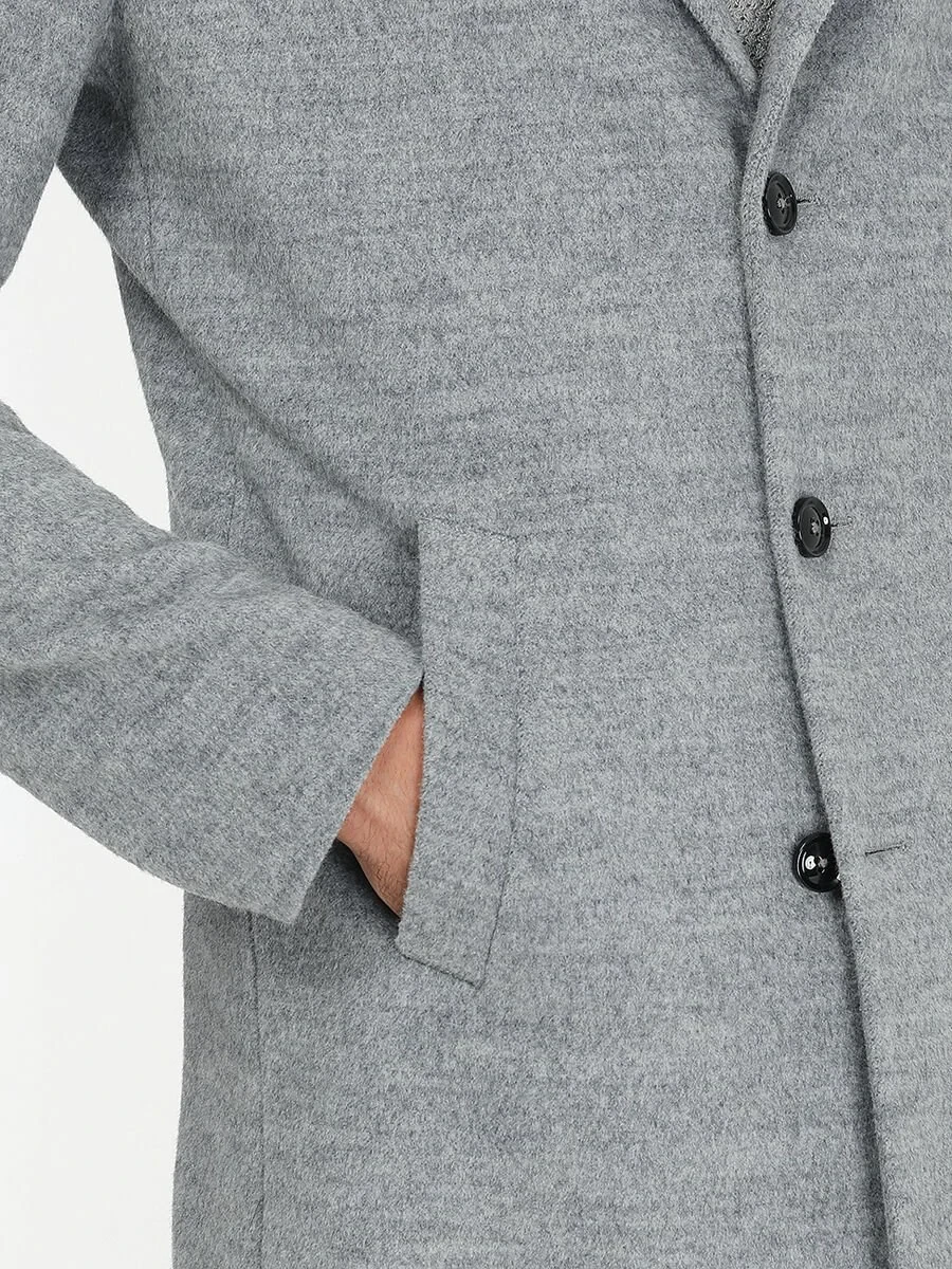 Grey Knitting Overcoat - 4