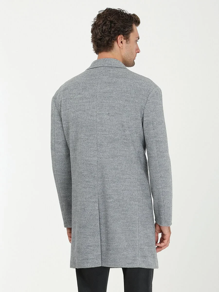 Grey Knitting Overcoat - 6