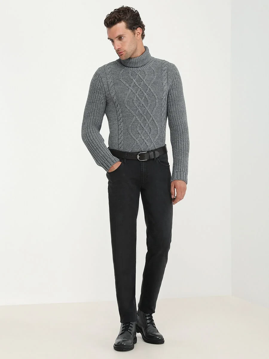 Grey Knitwear Sweatshirt - 2