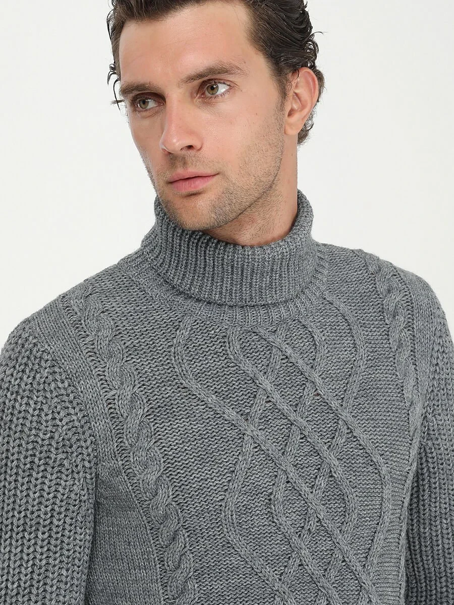Grey Knitwear Sweatshirt - 3