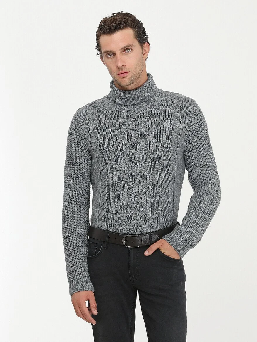 Grey Knitwear Sweatshirt - 6