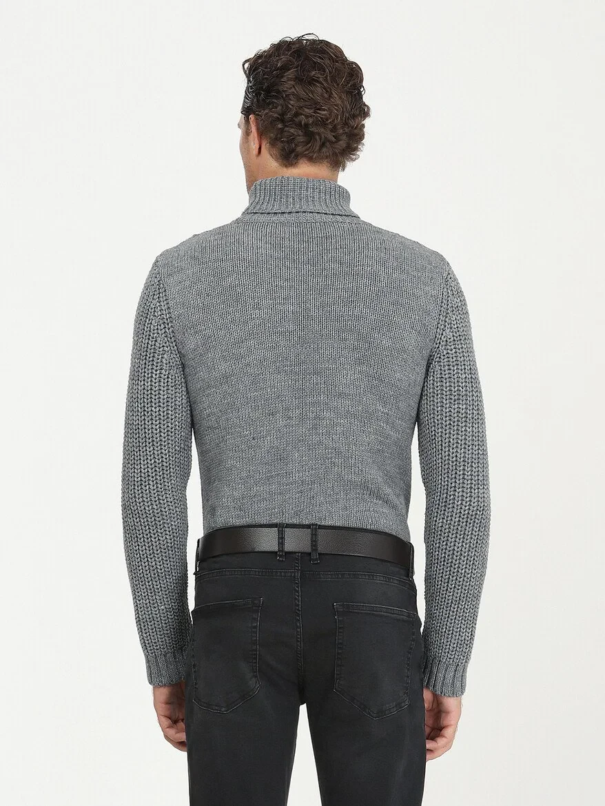 Grey Knitwear Sweatshirt - 8