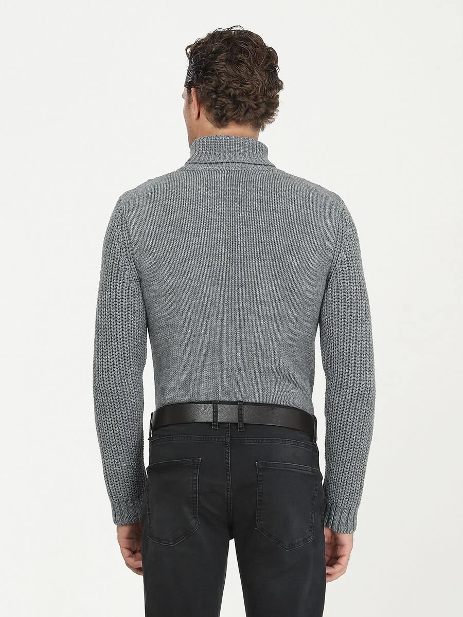 Grey Knitwear Sweatshirt - 8