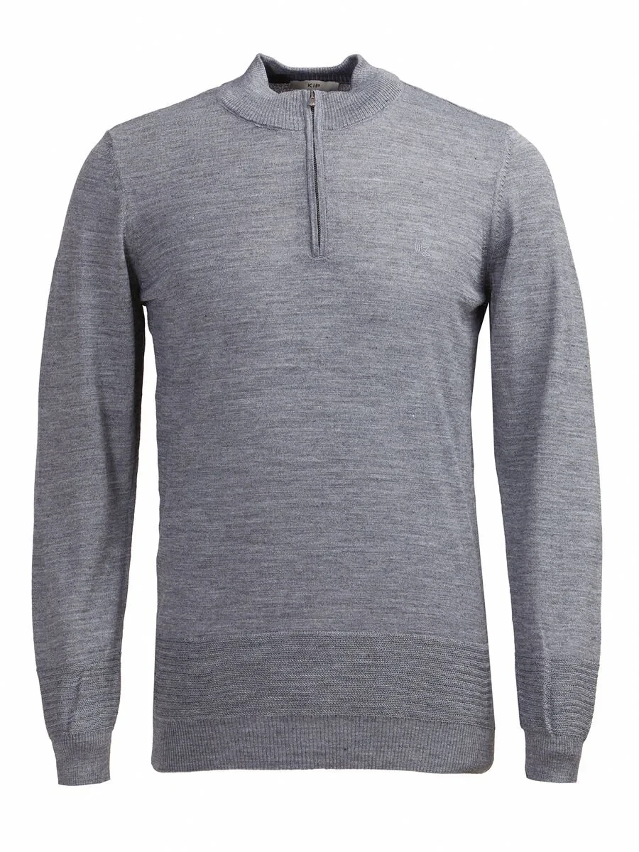 Grey Knitwear Sweatshirt - 1