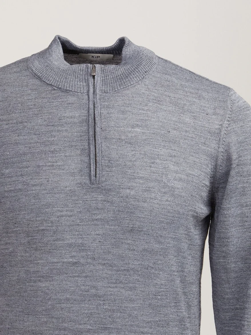Grey Knitwear Sweatshirt - 2