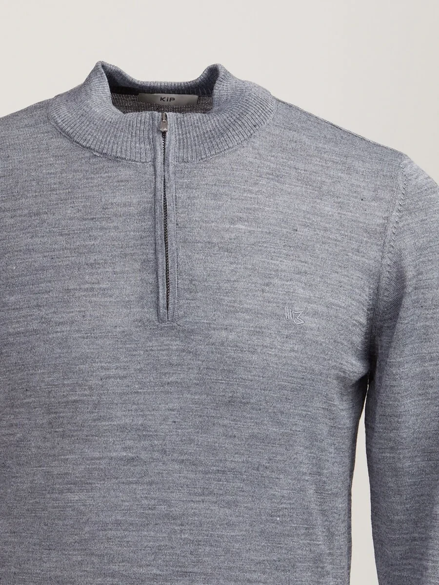 Grey Knitwear Sweatshirt - 2