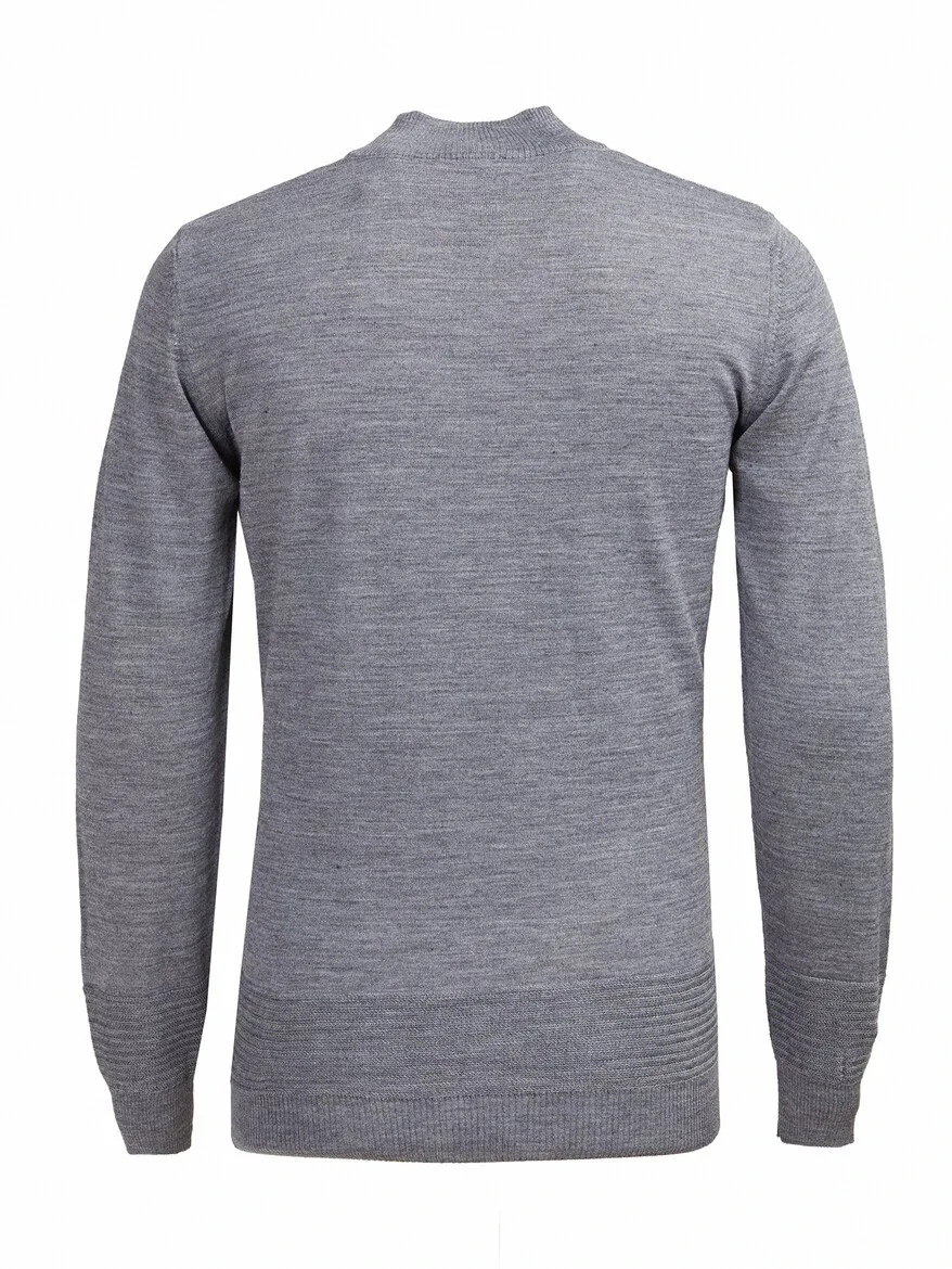 Grey Knitwear Sweatshirt 