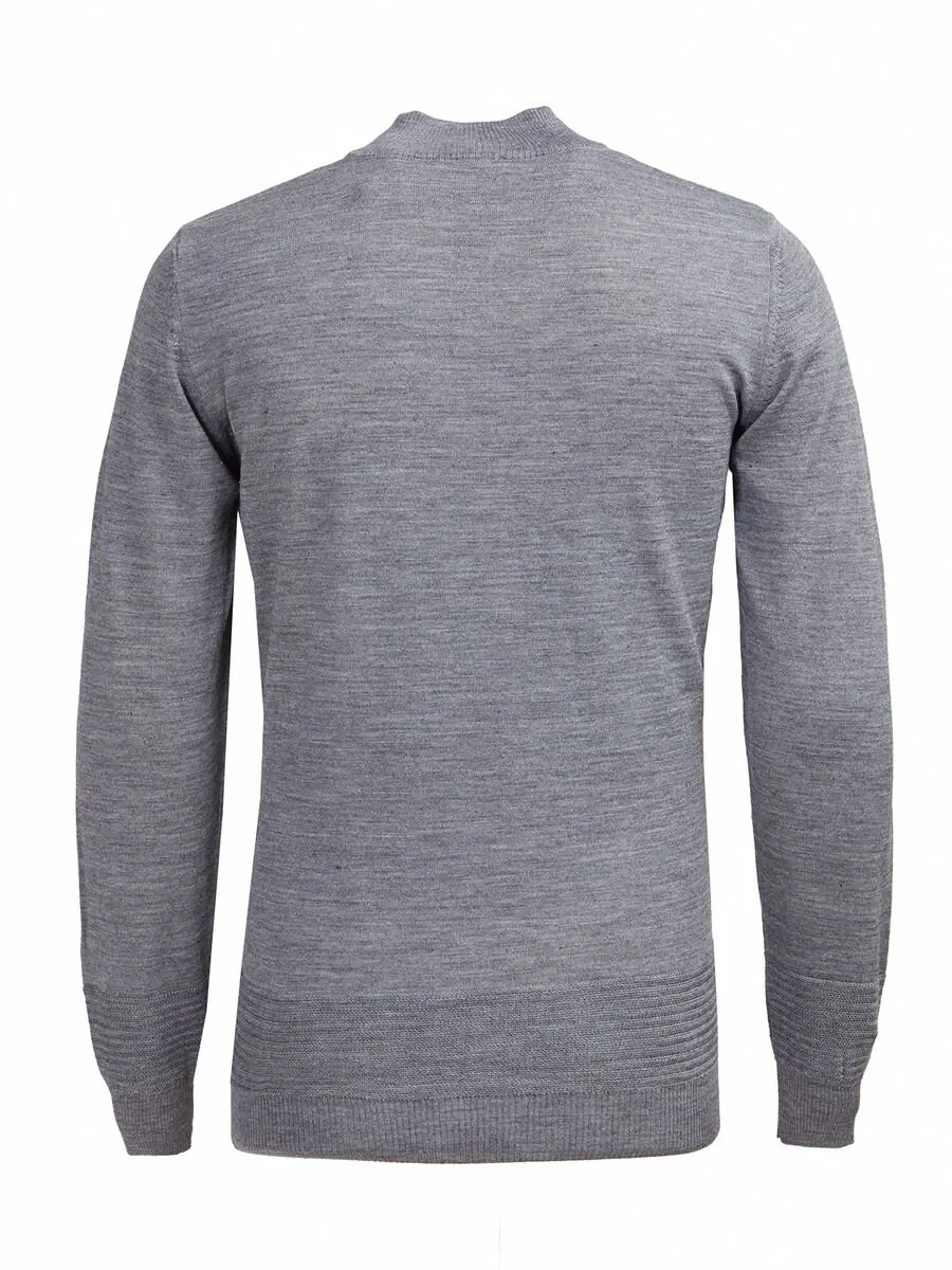 Grey Knitwear Sweatshirt - 3