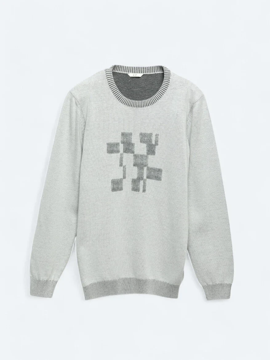 Grey Knitwear Sweatshirt - 9