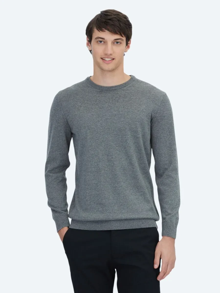 Grey Knitwear Sweatshirt - 1
