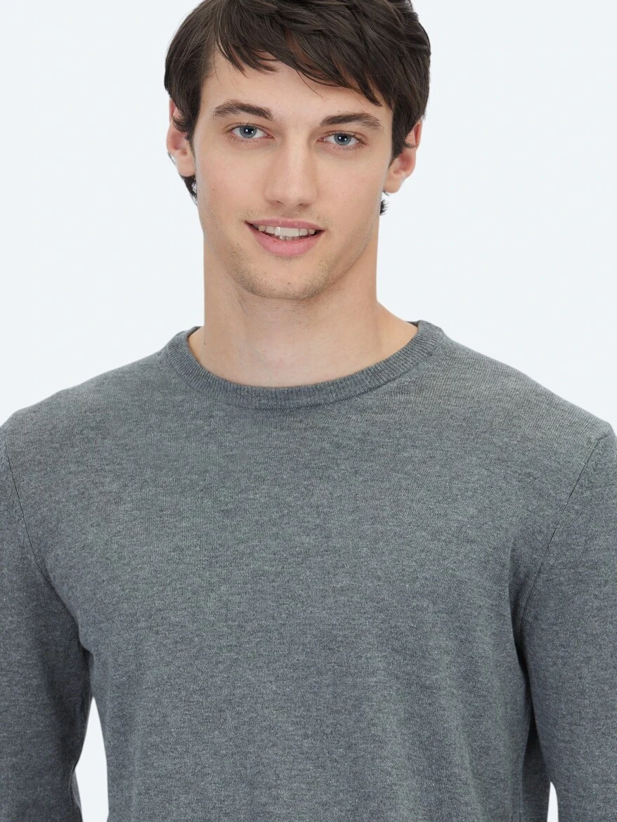 Grey Knitwear Sweatshirt - 4