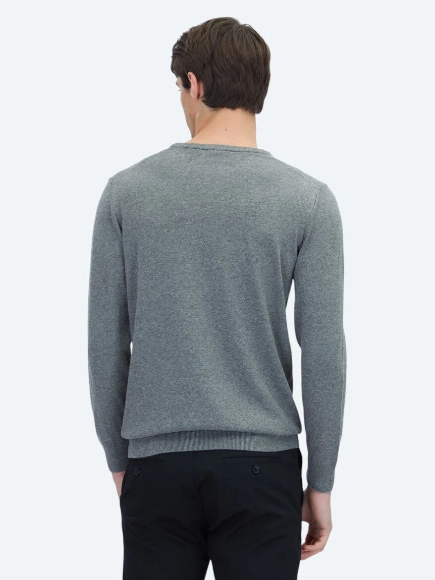 Grey Knitwear Sweatshirt - 5