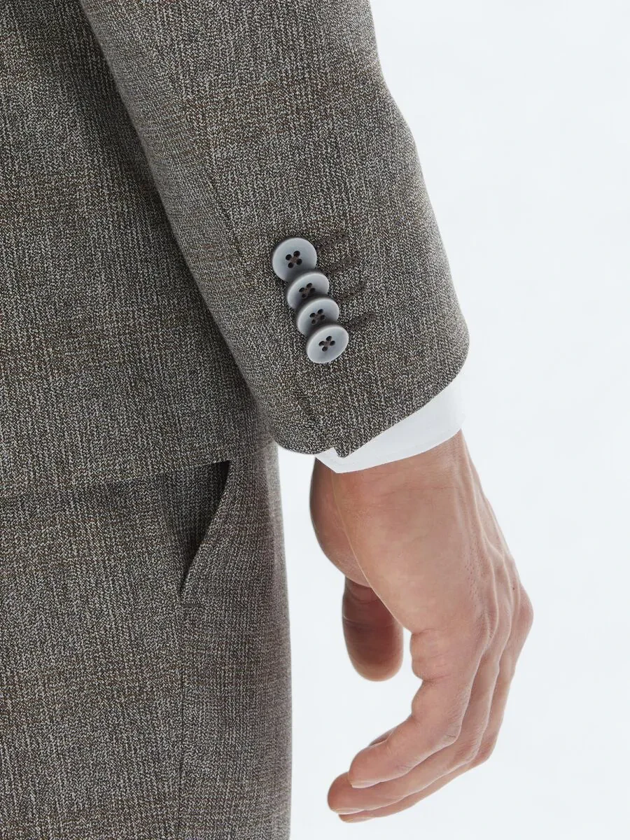 Grey Micro Modern Fit Suit - 6