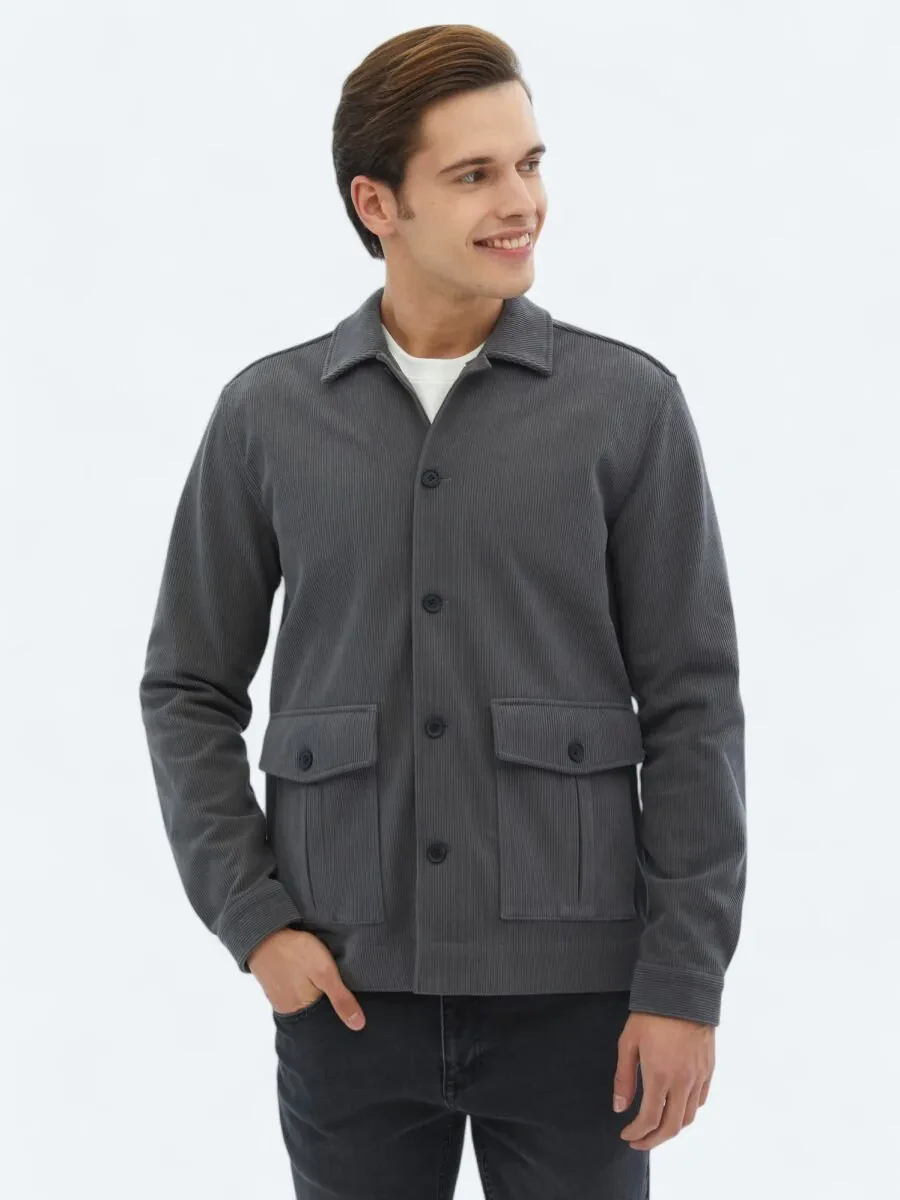 Grey Overshirt - 4