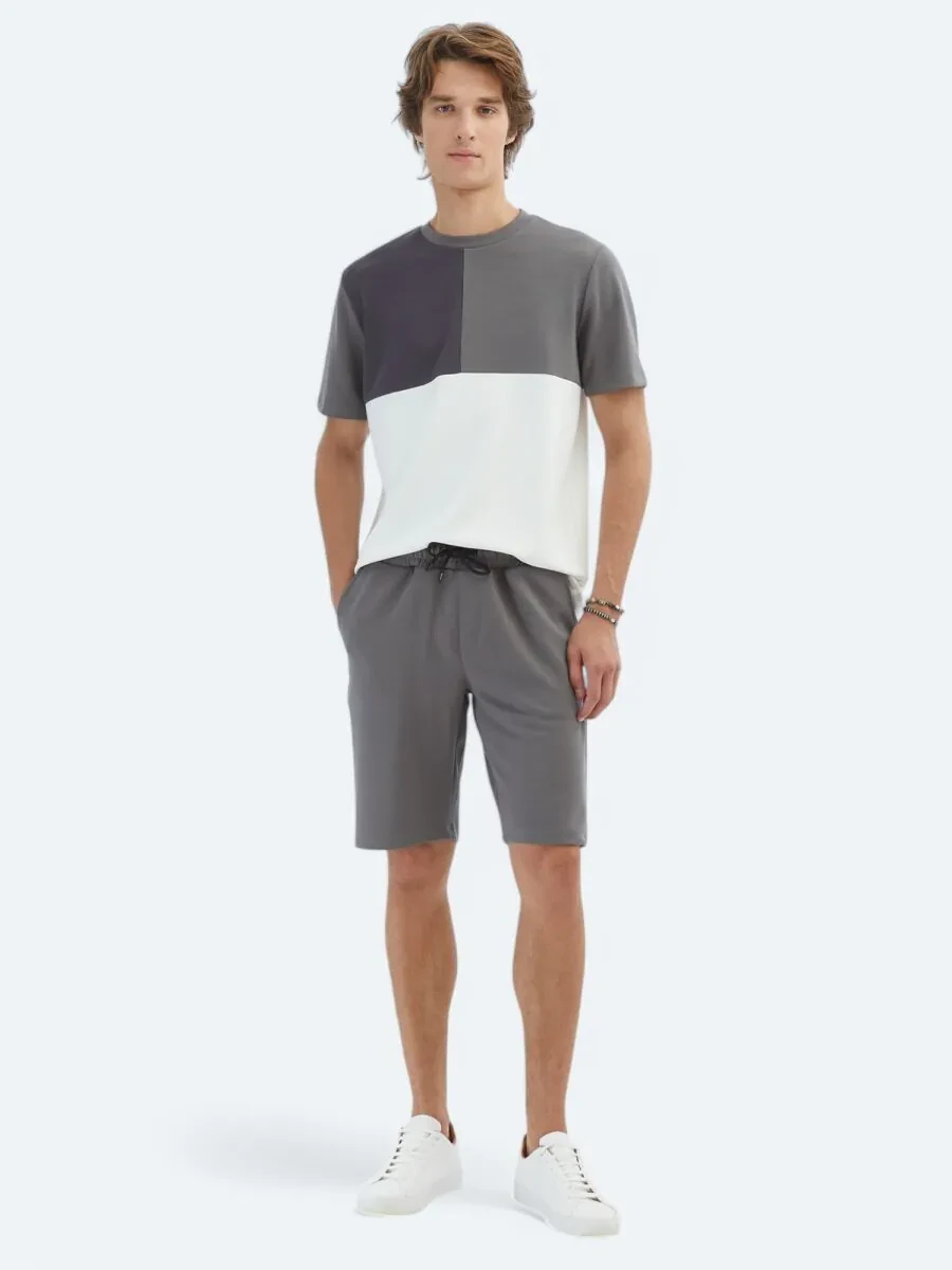 Grey Plain Crew Neck T-Shirt - 2