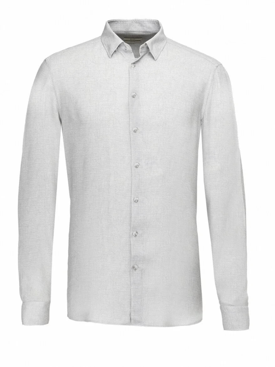 Grey Printed Regular Fit Weaving Casual Shirt - 5