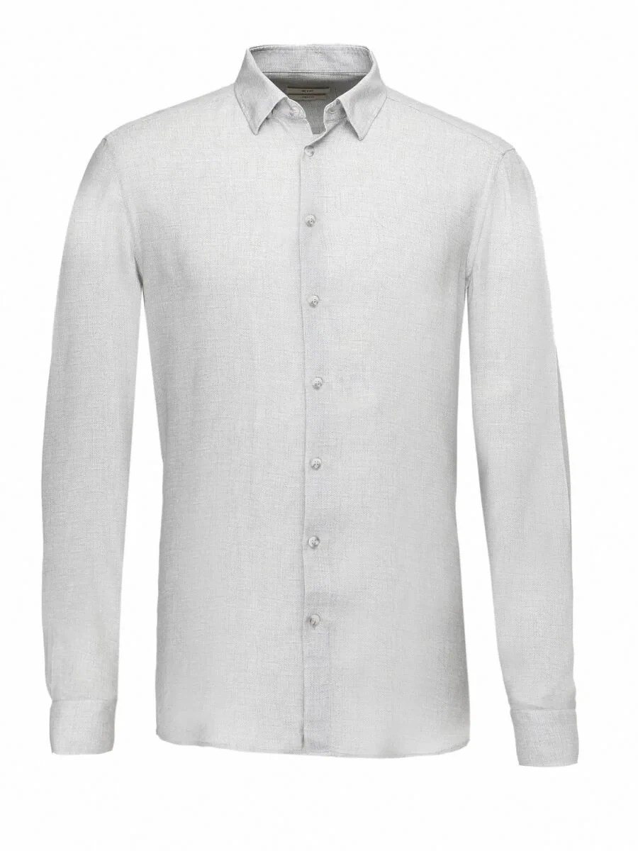 Grey Printed Regular Fit Weaving Casual Shirt - 5