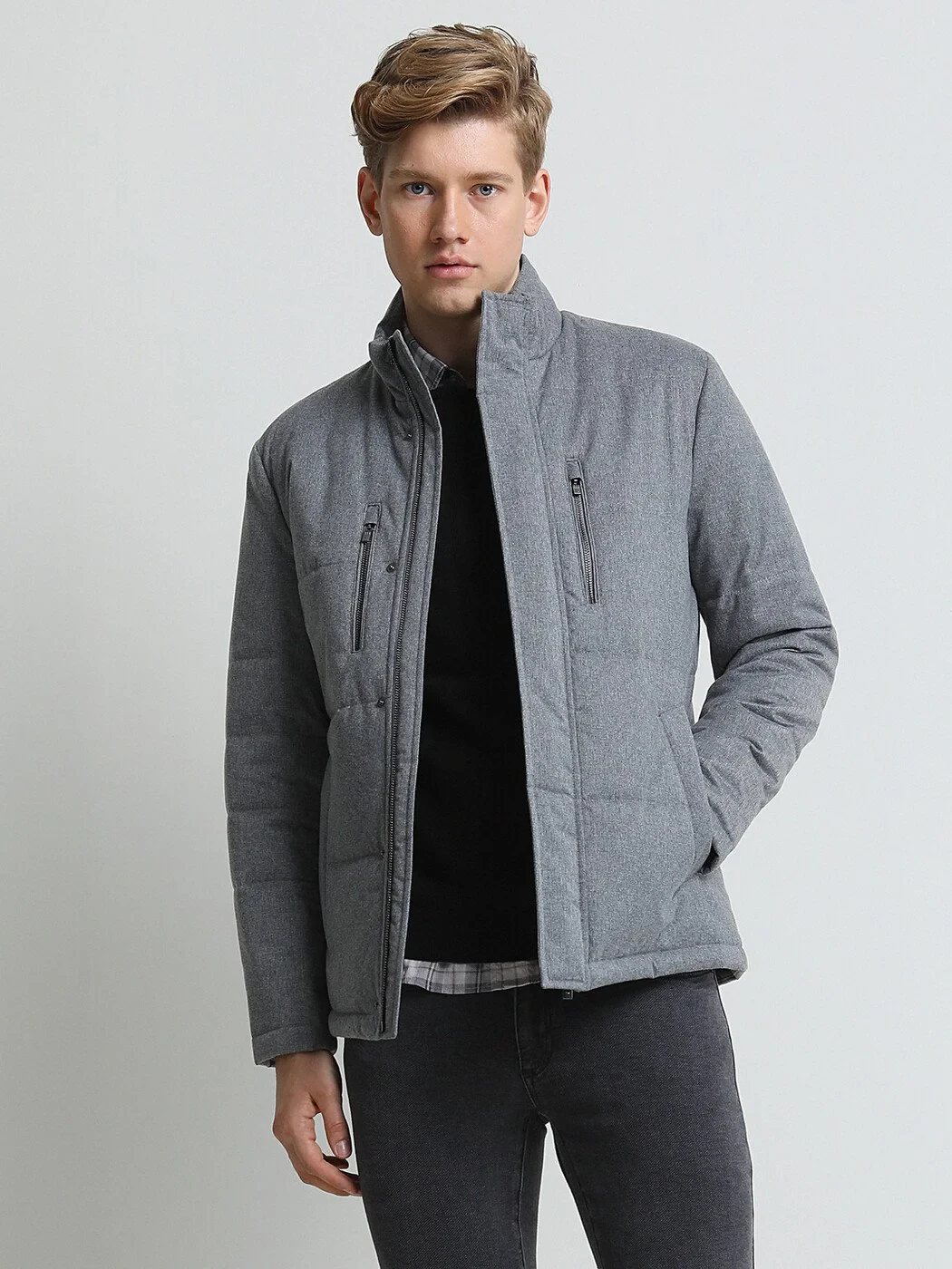 Grey Regular Fit Blazer - 2