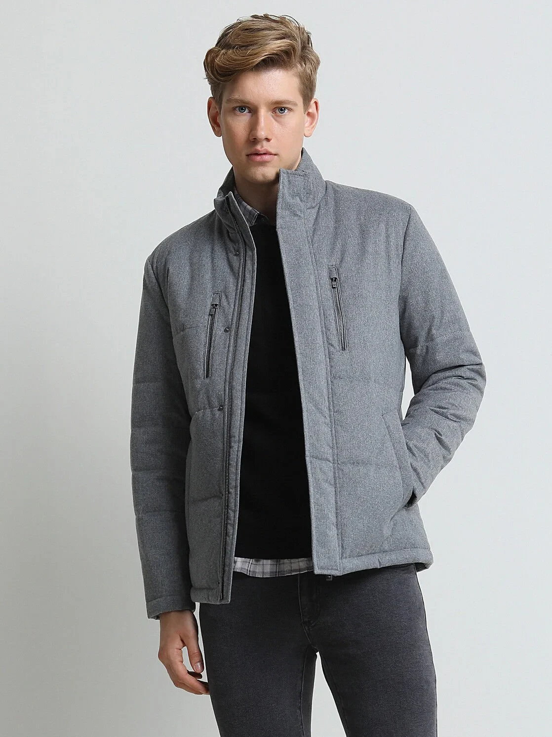 Grey Regular Fit Blazer - 2
