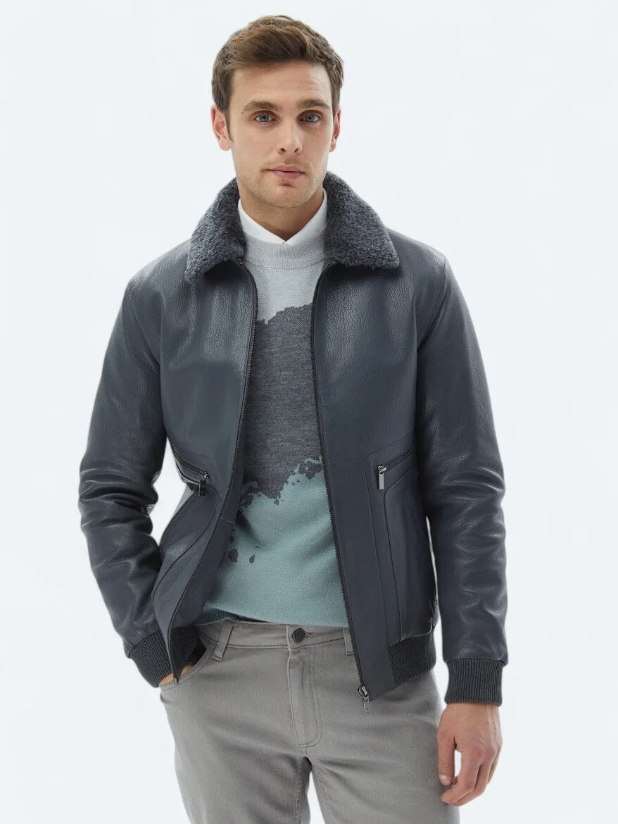 Grey Sheep Leather Leather Coat - 1