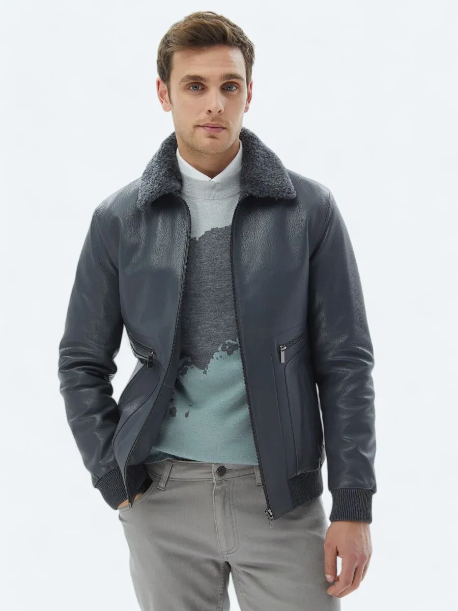 Grey Sheep Leather Leather Coat - 1